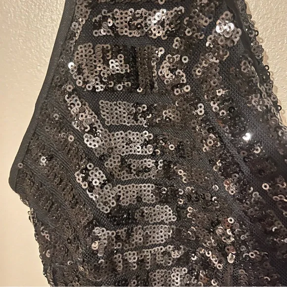 Sequin Feather Hem Dress - Picture 8 of 10